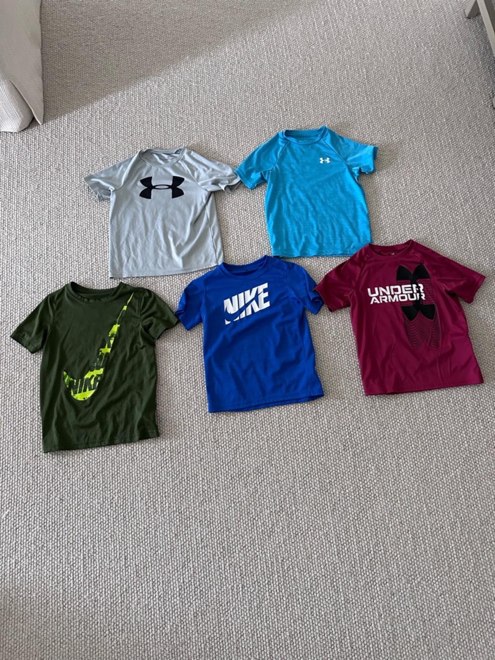 Under Armour and Nike Boys Dri Fit T Shirts